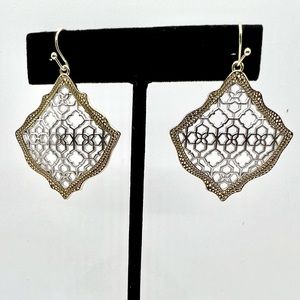 Kendra Scott Kirsten Earrings Silver Filigree Mix